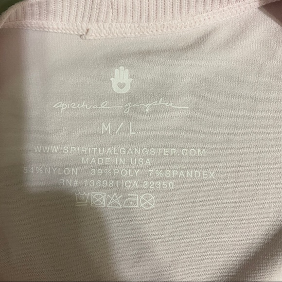 Spiritual Gangster Supernova Logo Blush Pink Seamless Muscle Tank Top (M/L) - Picture 7 of 8